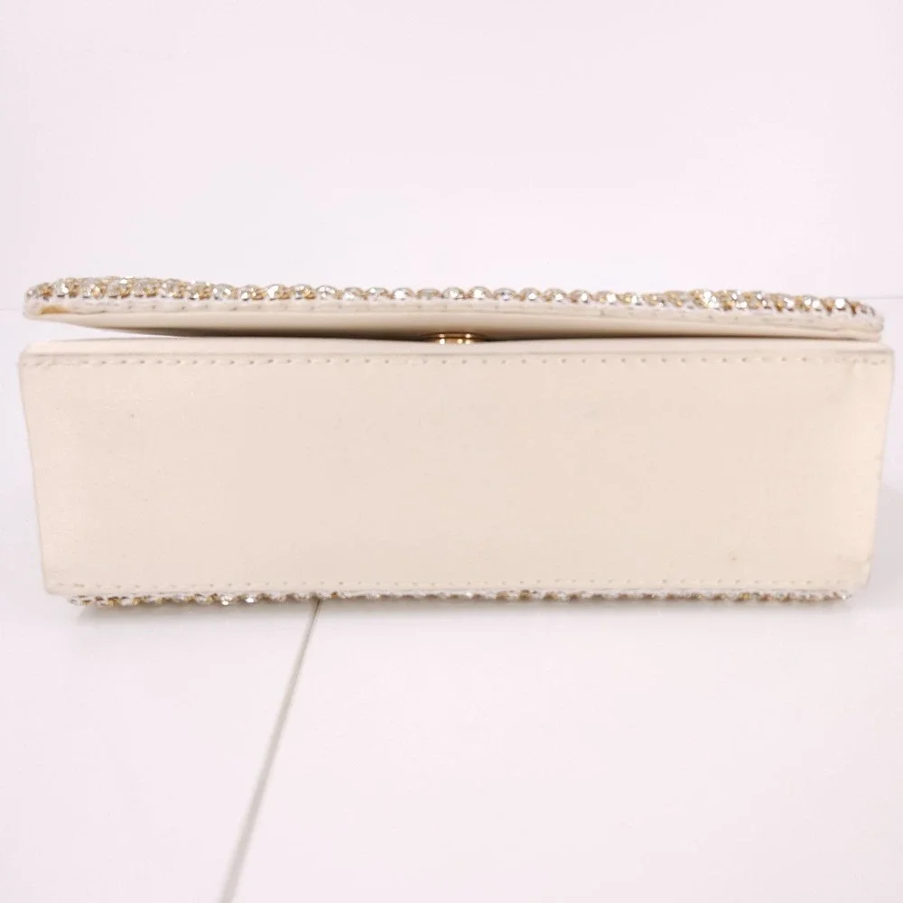 I.N.C Diamond Mesh East West Clutch Classic Gold‎ Chain Strap Magnetic Snap